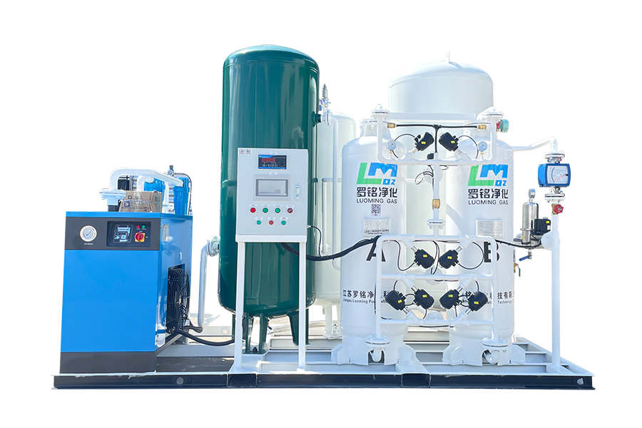 What are the components of the complete oxygen production system?