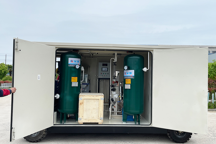 What are the components of the complete nitrogen production system ?